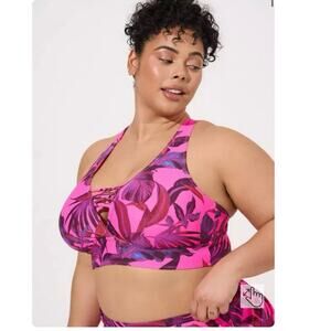 Torrid Susie Tropical Pink Wireless‎ Bathing Suit Bikini Top Size 2X